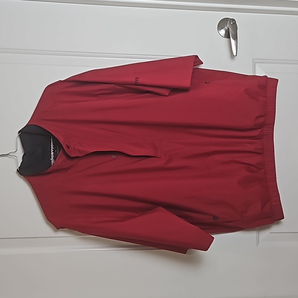 DryJoys by FootJoy Red Short Sleeve Pullover Jacket Golf Shirt